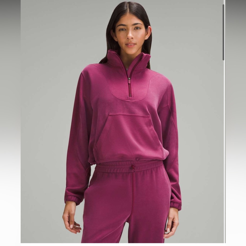 Lululemon ribbed Softstreme half zip 12